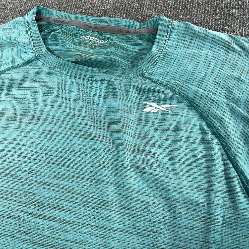 Reebok Men's Speed Short Sleeve Raglan Crewneck Athletic TShirt Teal Green Large